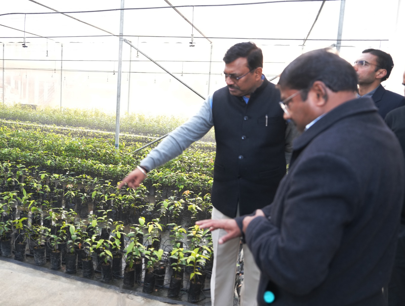 सेलाकुई, देहरादून में सगन्ध पौधा केंद्र का निरीक्षण करते हुए मुख्य सचिव ने केंद्र के कार्यों की जानकारी ली।