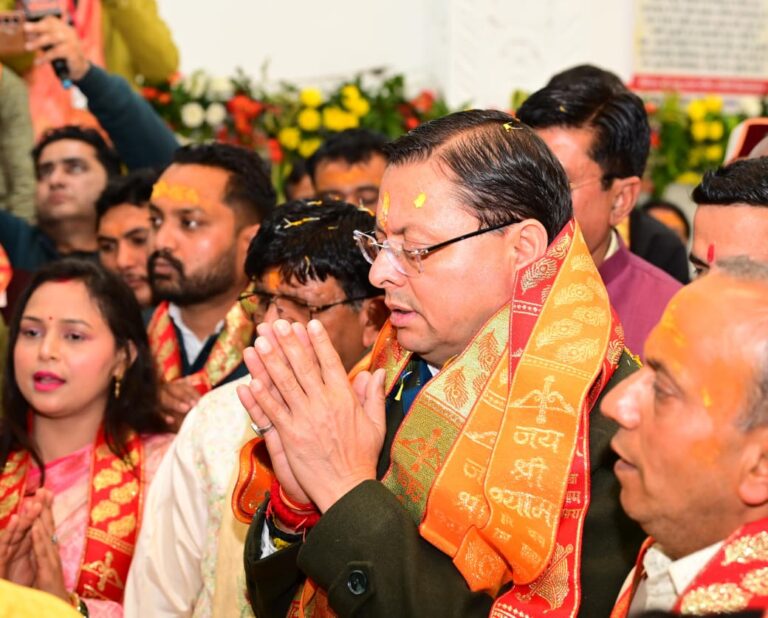 मुख्यमंत्री धामी ने श्री खाटू श्याम धाम में प्राण प्रतिष्ठा महोत्सव में किया प्रतिभाग ।